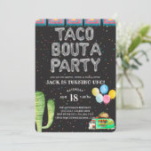 Taco Bout A Party | Einladung zum ersten Geburtsta (Stehend Vorderseite)