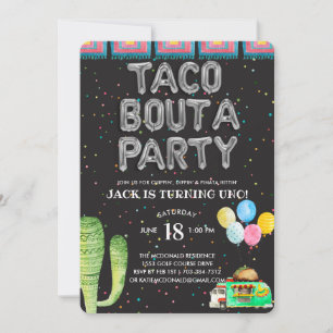 Taco Bout A Party Einladung zum ersten Geburtsta