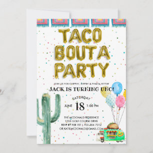 Taco Bout A Party Einladung zum ersten Geburtsta