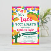 Taco Bout a Party Fiesta Einladung (Stehend Vorderseite)