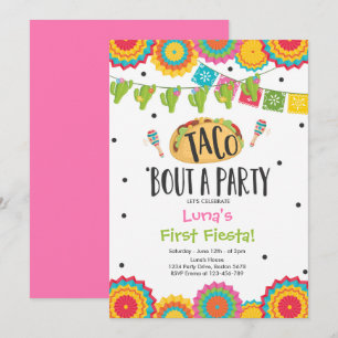 Taco 'Bout a Party Girl First Fiesta Geburtstag Einladung