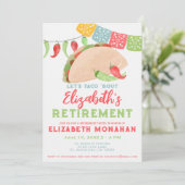 Taco Bout a Retirement Fiesta Retirement Einladung (Stehend Vorderseite)
