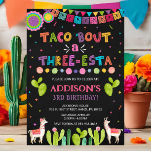 Taco Bout a Three Esta Einladung   Mädchen Geburts