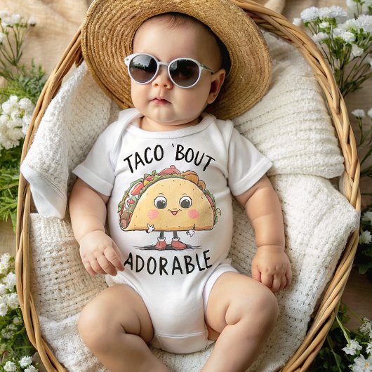 Taco Bout Adorable Funny Taco Baby Strampler