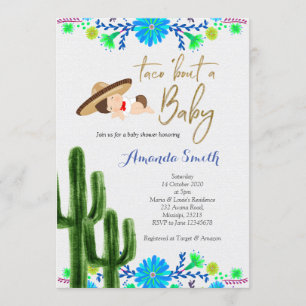 Taco bout baby Cactus Baby Shower Einladungskarte Einladung