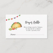 Taco' Bout Baby Dusche Windeln Raffel Begleitkarte (Vorderseite)