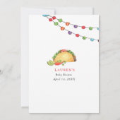 Taco bout Baby Shower game  Einladung (Rückseite)