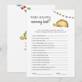 Taco bout Baby Shower game  Einladung (Vorne/Hinten)