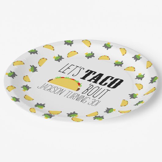 Taco 'Bout Birthday Party Pappteller (Schrägansicht)