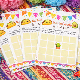 Taco bout ein Baby - Baby Shower Bingo Spiel Briefpapier