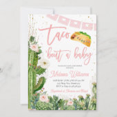 Taco Bout Eine Babydusche lädt Mädchen ein Einladung (Vorderseite)