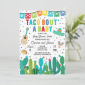 Taco Bout' eine mexikanische Fiesta Baby-Dusche Einladung (Stehend Vorderseite)