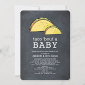 Taco Bout Fiesta Chalkboard Baby Showroom by Mail Einladung (Vorderseite)