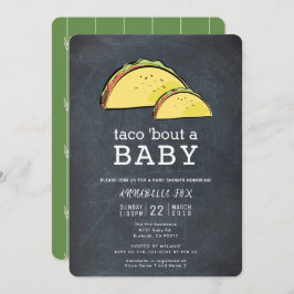 Taco Bout Fiesta Chalkboard Babydusche Einladung