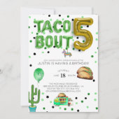 Taco Bout Five | Einladung zum fünften Geburtstag (Vorderseite)