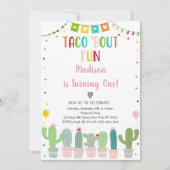 Taco Bout Fun Cactus Fiesta Girl Einladung (Vorderseite)