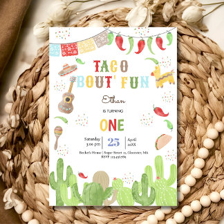 Taco Bout' Fun Fiesta mexicanischen ersten Geburts Einladung