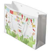 Taco Bout' Fun Fiesta mexicanischen ersten Geburts Große Geschenktüte (Vorderseite Schrägansicht)