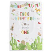 Taco Bout' Fun Fiesta mexicanischen ersten Geburts Mittlere Geschenktüte (Rückseite)