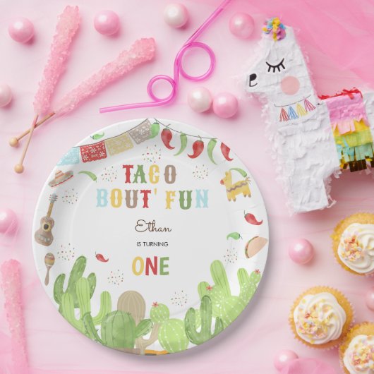 Taco Bout' Fun Fiesta mexicanischen ersten Geburts Pappteller (Party)