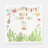 Taco Bout' Fun Fiesta mexicanischen ersten Geburts Serviette (Vorderseite)