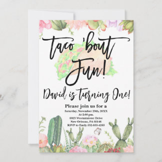 Taco ’Bout Fun, Taco ’Bout Fun Cactus First Fiesta Einladung