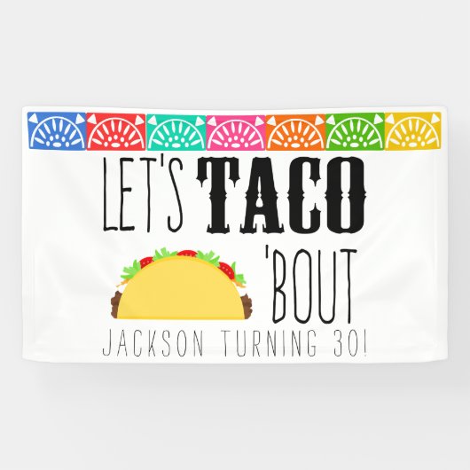 Taco 'Bout Geburtstagsfeier Banner (Horizontal)