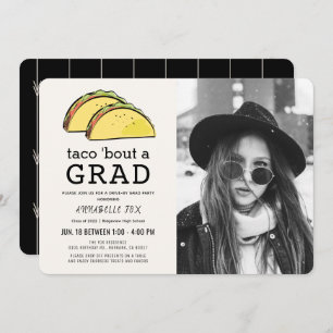 Taco Bout GRAD Foto Black Drive-by-Abschluss Einladung