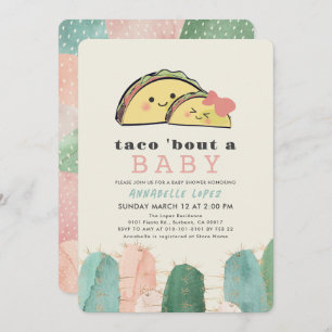 Taco Bout Kawaii Fiesta Girl Baby Shower Einladung