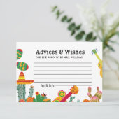 Taco Bout Liebe Advices & WIshes Brautparty Begleitkarte (Stehend Vorderseite)