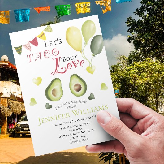Taco Bout Liebe Brautparty Avocado Fiesta Einladung