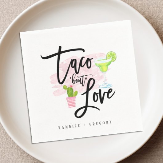 Taco Bout Liebe Brautparty Fiesta Serviette