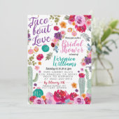 Taco Bout Liebe Bridal Dusche Einladung (Stehend Vorderseite)