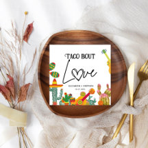 Taco Bout Liebe Buntes Engagement Partei Napkins