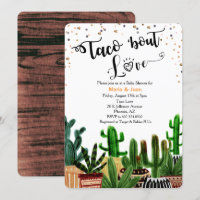 Taco 'bout Liebe Cactus Baby Shower Einladung