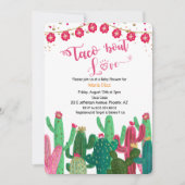 Taco 'bout Liebe Cactus Baby Shower Einladung (Vorderseite)