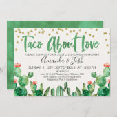 Taco Bout Liebe Cactus Bridal Dusche Einladung (Vorne/Hinten)