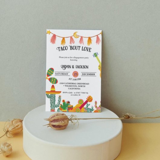 Taco 'Bout Liebe Cactus Engagement Partei Save The Date
