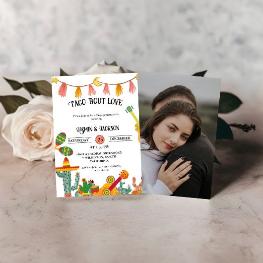 Taco 'Bout Liebe Cactus Engagement Partei Save The Date