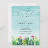 Taco 'Bout Liebe Cactus Fiesta Verlobung Einladung (Vorderseite)