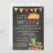 Taco bout Liebe - Chalkboard Bridal Einladung (Vorderseite)