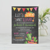 Taco bout Liebe - Chalkboard Bridal Einladung (Stehend Vorderseite)