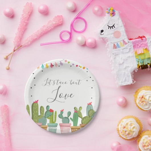 Taco Bout Liebe Fiesta Brautparty Paper Teller (Party)