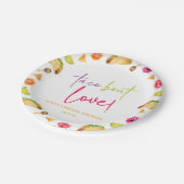 Taco Bout Liebe! Fiesta Brautparty Pappteller (Schrägansicht)