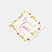 Taco Bout Liebe! Fiesta Brautparty Serviette (Ecke)