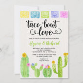 Taco bout Liebe Fiesta cactus Brautparty Einladung (Vorderseite)