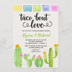 Taco bout Liebe Fiesta cactus Brautparty Einladung