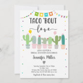 Taco Bout Liebe Fiesta Cactus Brautparty Einladung (Vorderseite)