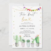 Taco 'Bout Liebe Fiesta Cactus Brautparty Einladung (Vorderseite)