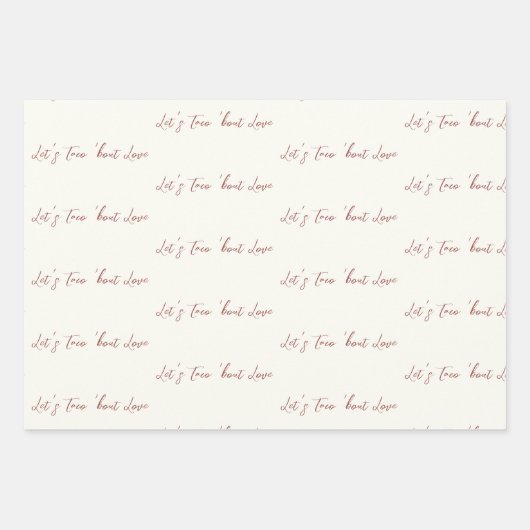 Taco 'bout Liebe Fiesta Cactus Geschenkpapier Set (Vorderseite)